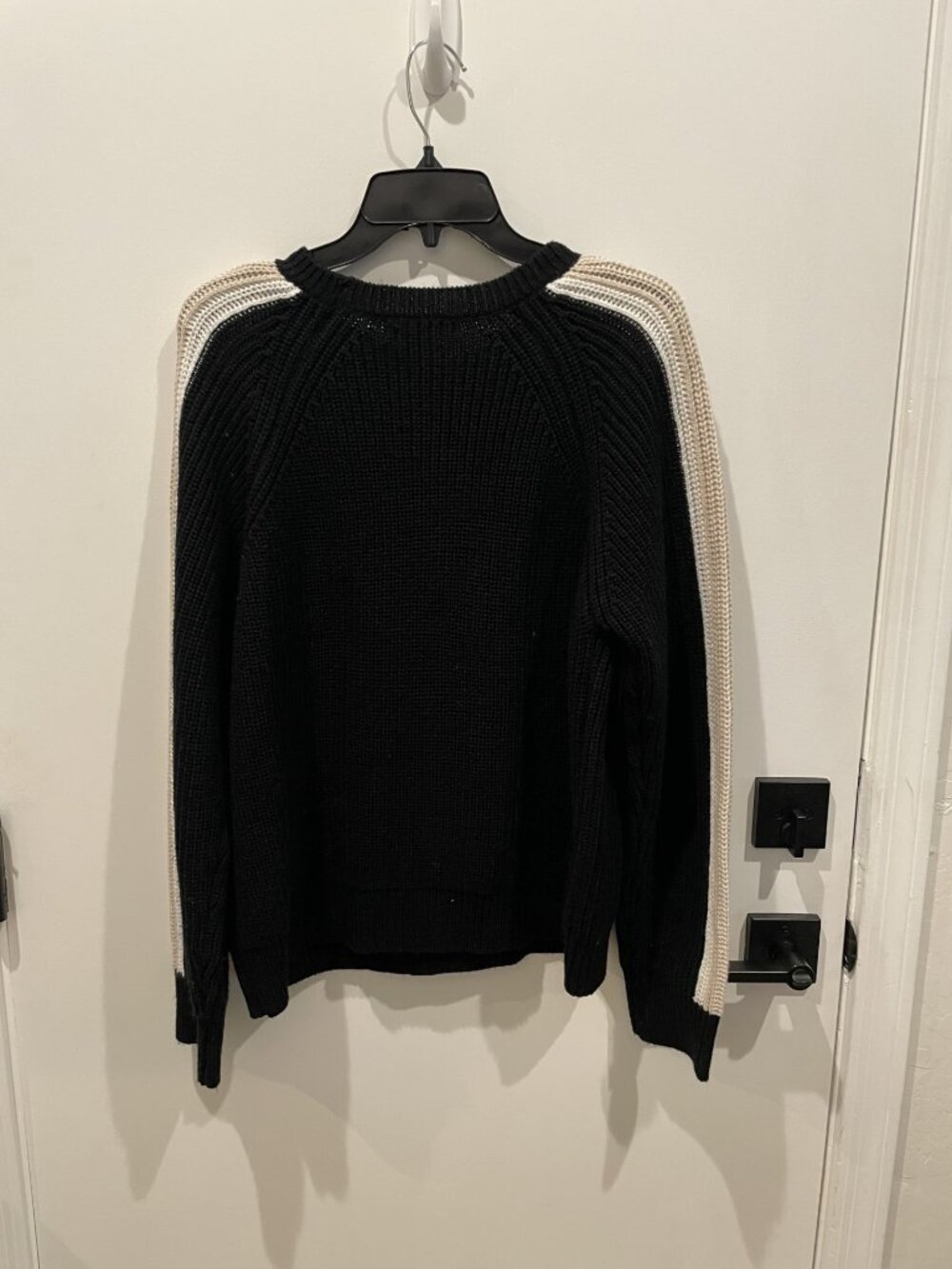 Sanctuary crew neck, pullover sweater - Size Large - Black, White, & Tan - Picture 2 of 4